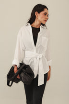 BLUSA TULE DRAPEADA