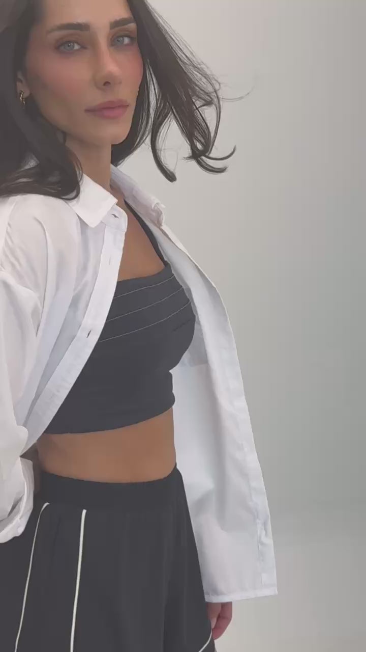CAMISA OVERSIZED COM FAIXA