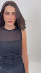 BLUSA TULE DRAPEADA